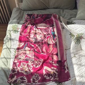 Zara Pink Floral Dress Size L